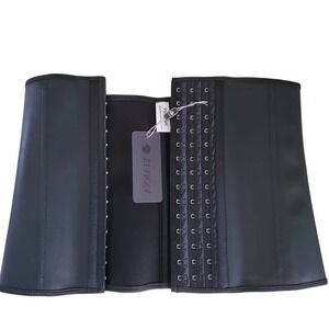YIANNA Women Waist Trainer Latex Underbust Corset Black YA-U37G-Black-M Size M